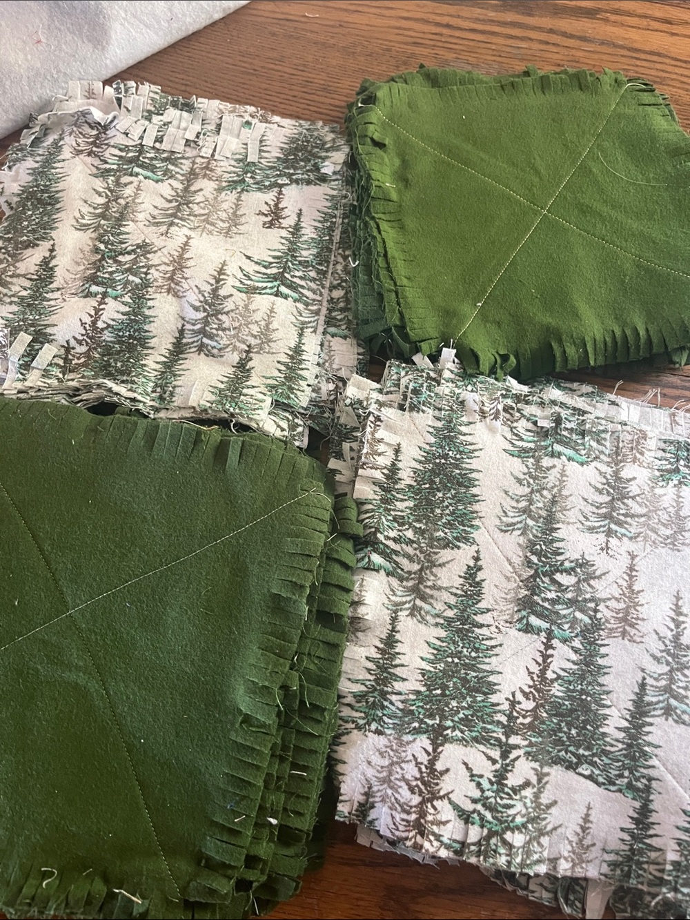 Flannel Rag quilt patches 48 8” patches